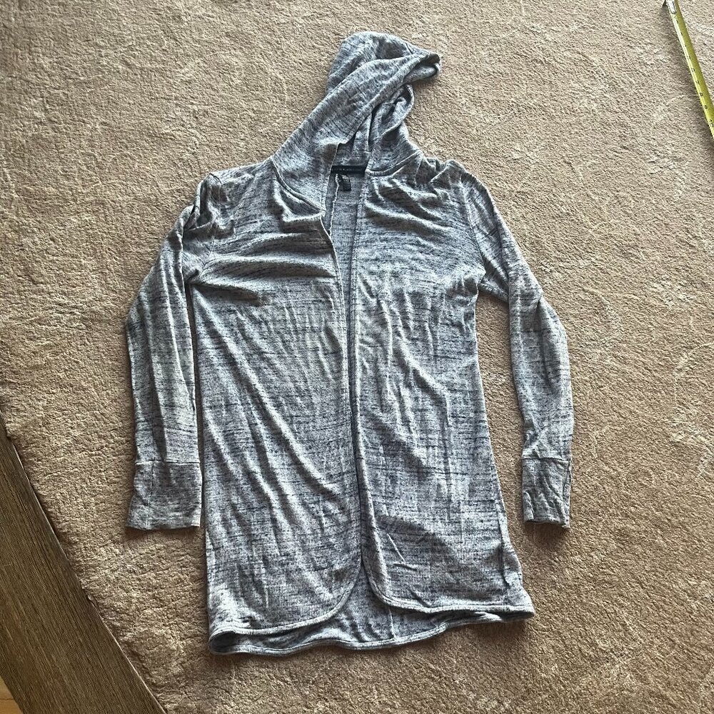 WHBM hooded cardigan sweater size xs blue/white